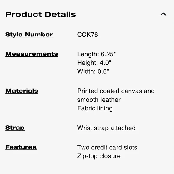 Coach Corner Zip Wristlet in Star Print Silver/Black Coated Canvas & Leather NWT - Picture 12 of 16